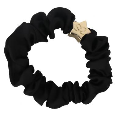 By Eloise London Silk Scrunchie Gold Star Gumice za kosu za žene 1 kom Nijansa Black
