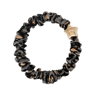 By Eloise London Skinny Silk Scrunchie Gold Star Gumice za kosu za žene 1 kom Nijansa Grey Leopard