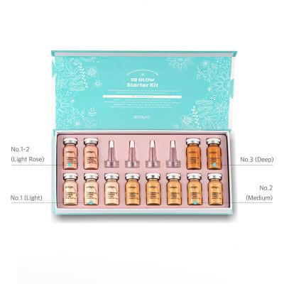 Stayve BB Glow Starter Kit Poklon set 3 x No.1 Light 8 ml + 2 x No. 1-2 Light Rose 8 ml + 5 x No. 2 Medium 8 ml + 2 x No.3 Deep 8 ml