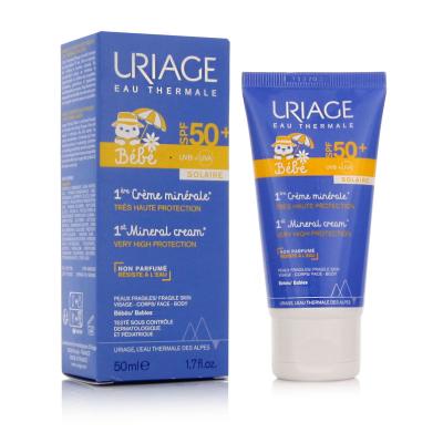 Uriage Bébé 1st Mineral Cream SPF50+ Proizvod za zaštitu od sunca za tijelo za djecu 50 ml