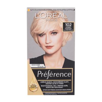 L&#039;Oréal Paris Préférence Féria Boja za kosu za žene 60 ml Nijansa 102 Iridescent Pearl Blonde