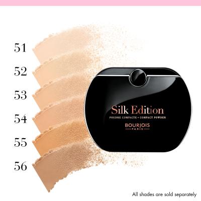 BOURJOIS Paris Silk Edition Compact Powder Puder u prahu za žene 9 g Nijansa 53 Golden Beige