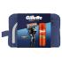 Gillette ProGlide Poklon set aparat za brijanje Proglide 1 kom + rezervna glava Proglide 1 kom + gel za brijanje Fusion Shave Gel Sensitive 200 ml + kozmetička torbica