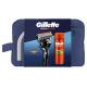 Gillette ProGlide Poklon set aparat za brijanje Proglide 1 kom + rezervna glava Proglide 1 kom + gel za brijanje Fusion Shave Gel Sensitive 200 ml + kozmetička torbica