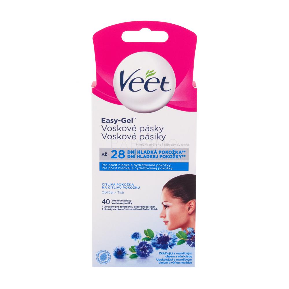 Veet EasyGel Wax Strips Face Sensitive Skin Proizvodi za depilaciju za