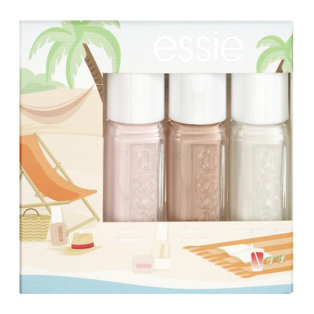 Essie Summer Mini Trio Life Is A Beach Poklon set lak za nokte 5 ml + lak  za nokte 5 ml Topless And Barefoot + lak za nokte 5 ml Marshmallow