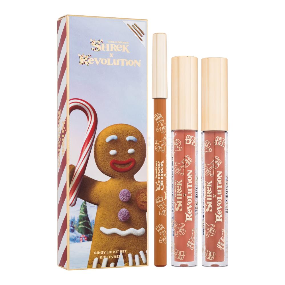 Makeup Revolution London Shrek Gingy Lip Kit Set Poklon set sjajilo za