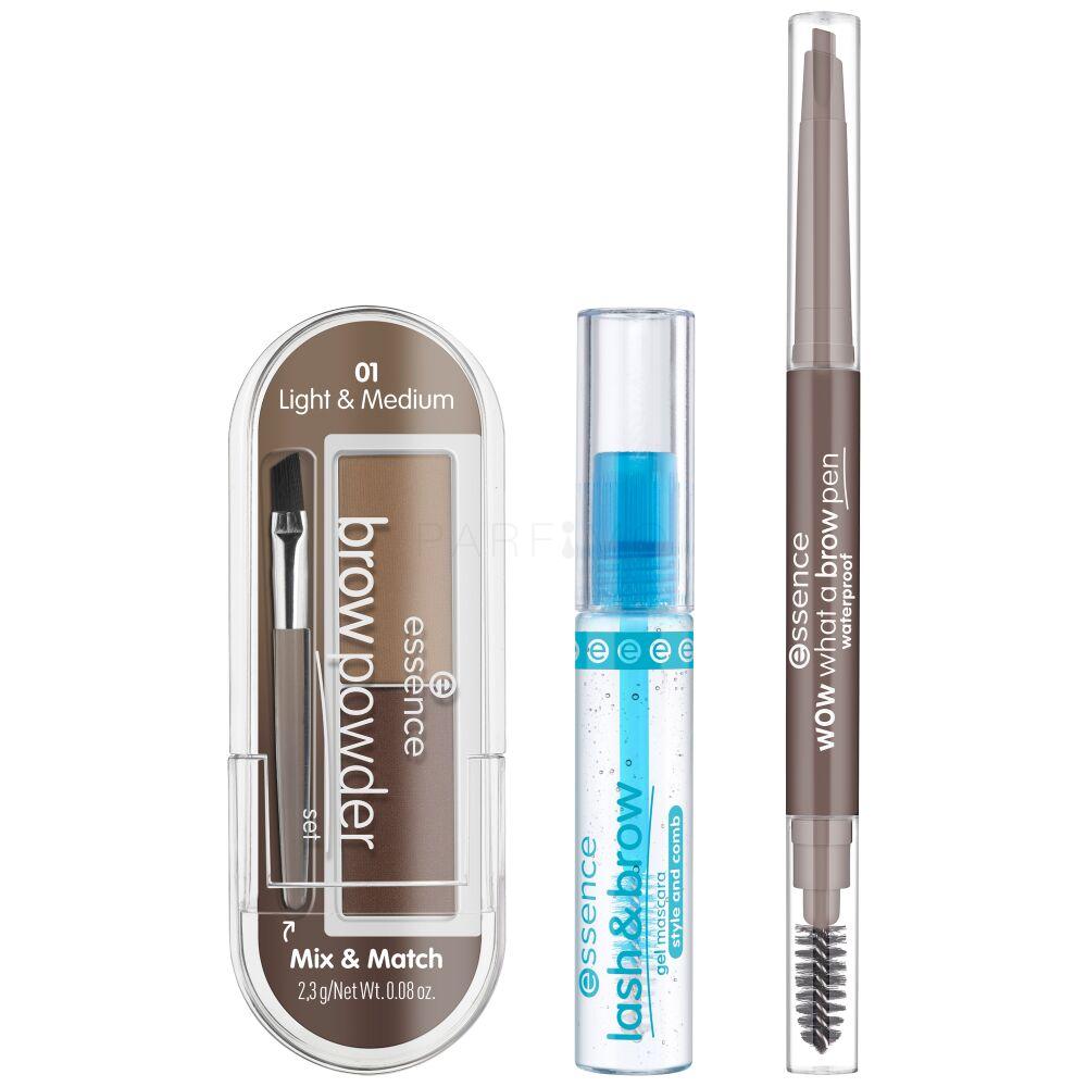 Essence Easy & Wow Brow Set Poklon set olovka za obrve What A Brow Pen