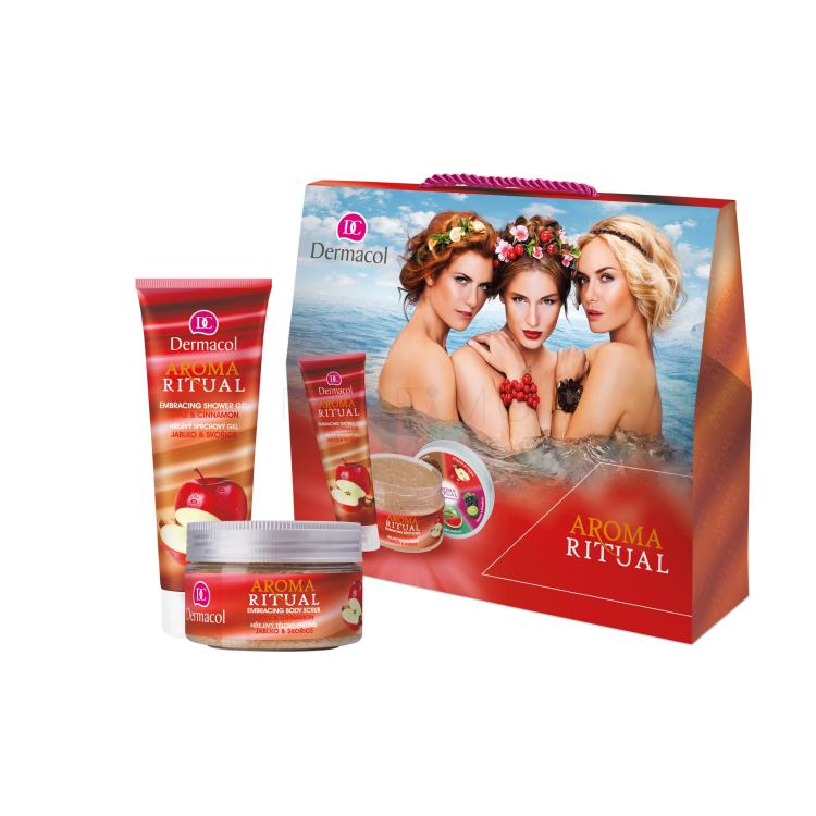 Dermacol Aroma Ritual Apple &amp; Cinnamon Poklon set gel za tuširanje 250 ml + piling za tijelo 200 g