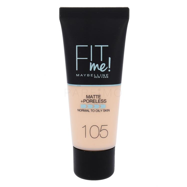 Maybelline Fit Me! Matte + Poreless Puder za žene 30 ml Nijansa 105 Natural Ivory