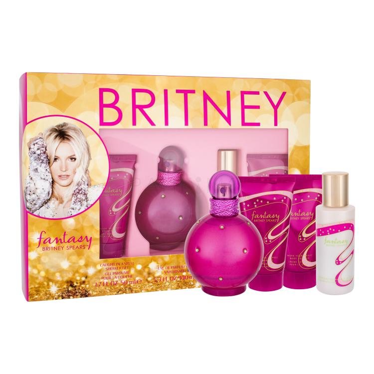 Britney Spears Fantasy Poklon set parfemska voda 100 ml + gel za tuširanje 50 ml + pjena za kupanje 50 ml + krema za tijelo 50 ml