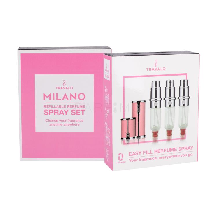 Travalo Milano Bočice za punjenje 3x5 ml Nijansa Pink