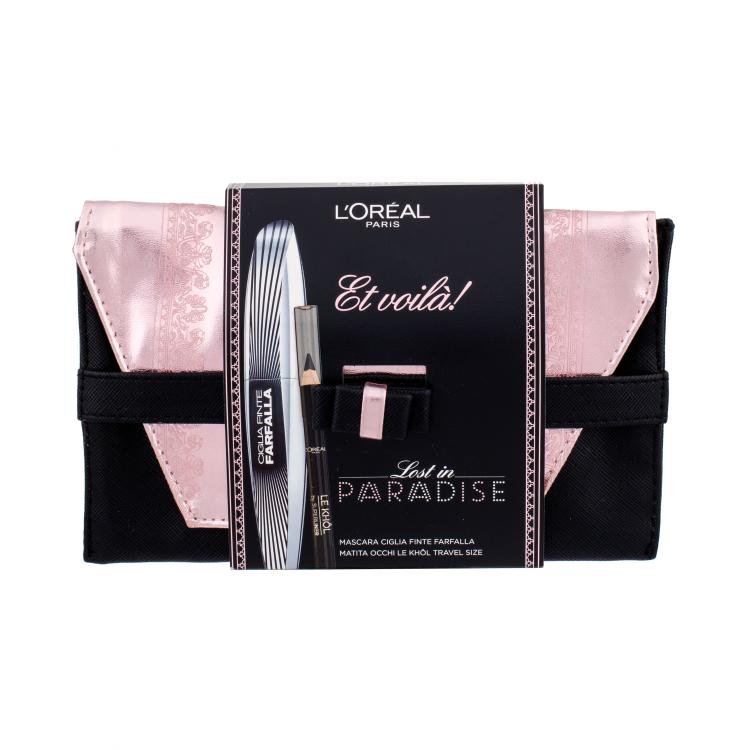 L&#039;Oréal Paris False Lash Wings Poklon set maskara 7 ml + olovka za oči Le Khol 1 g 101 Midnight Black + kozmetička torbica
