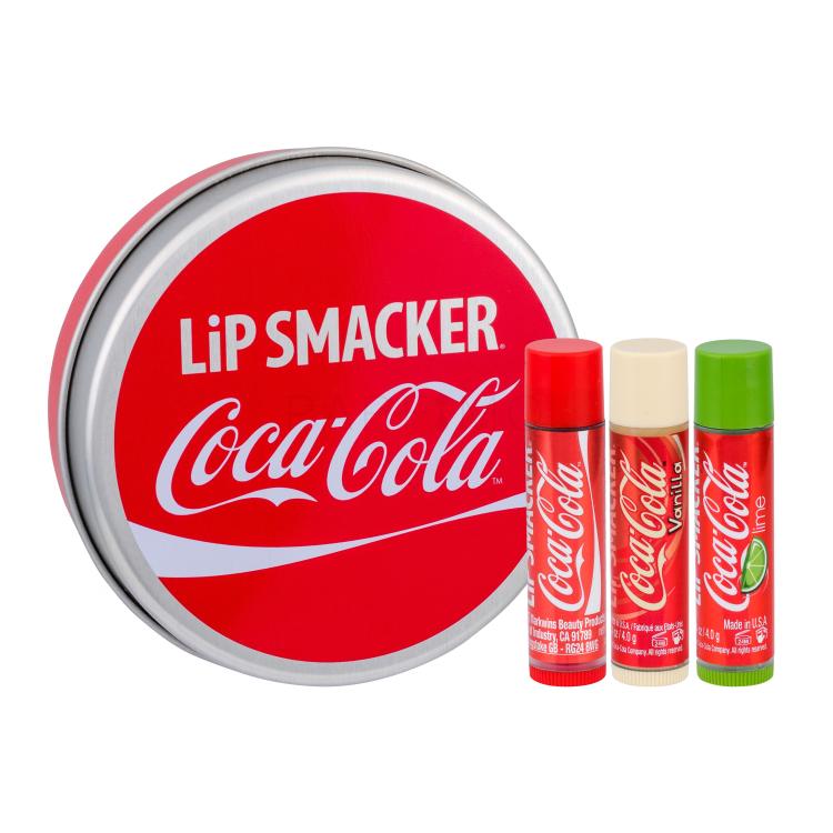 Lip Smacker Coca-Cola Poklon set balzam za usne 3 x 4 g + metalna kutija