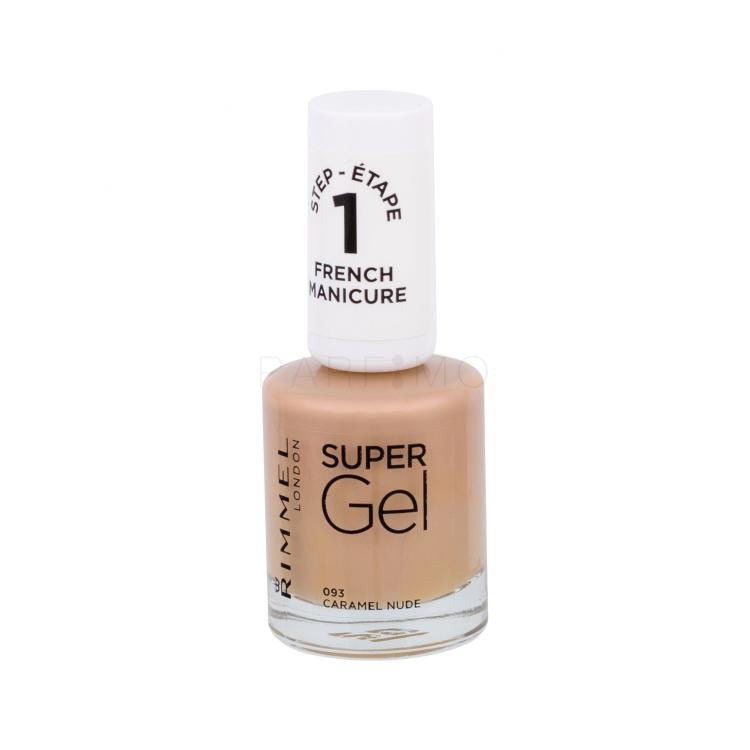 Rimmel London Super Gel French Manicure STEP1 Lak za nokte za žene 12 ml Nijansa 093 Caramel Nude