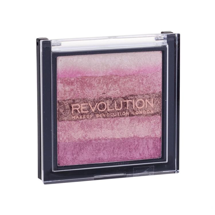 Makeup Revolution London Shimmer Brick Rumenilo za žene 7 g Nijansa Pink Kiss
