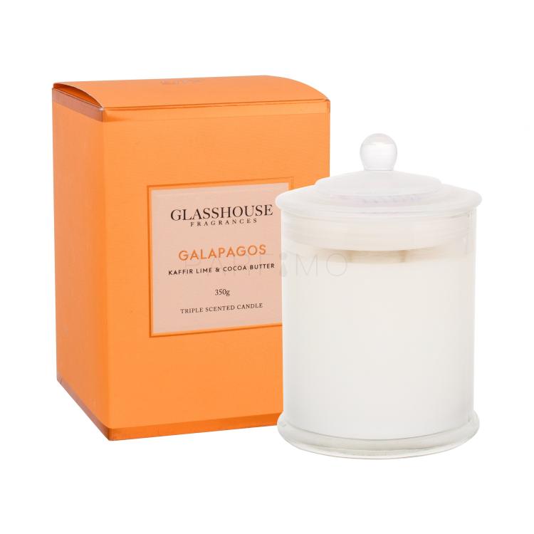 Glasshouse Galapagos Kaffir Lime &amp; Cocoa Butter Mirisna svijeća 350 g
