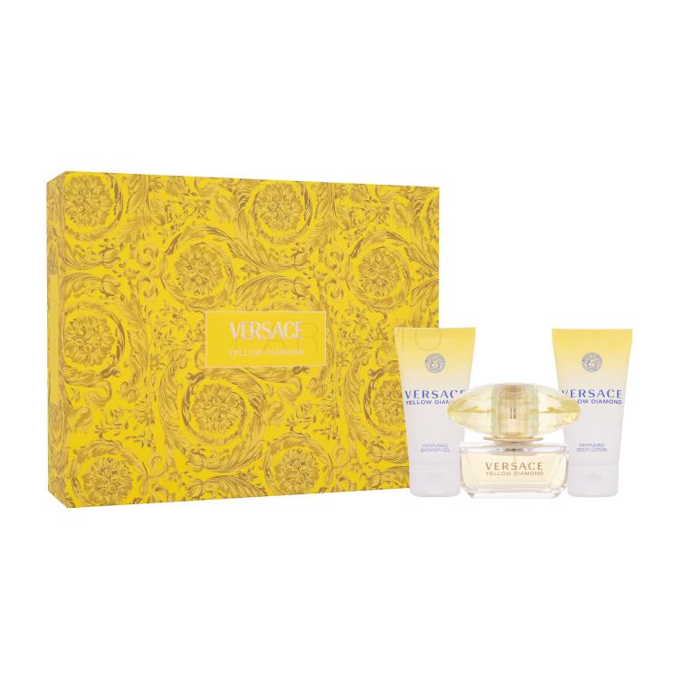 Versace Yellow Diamond Poklon set toaletna voda 50 ml + losion za tijelo 50 ml + gel za tuširanje 50 ml