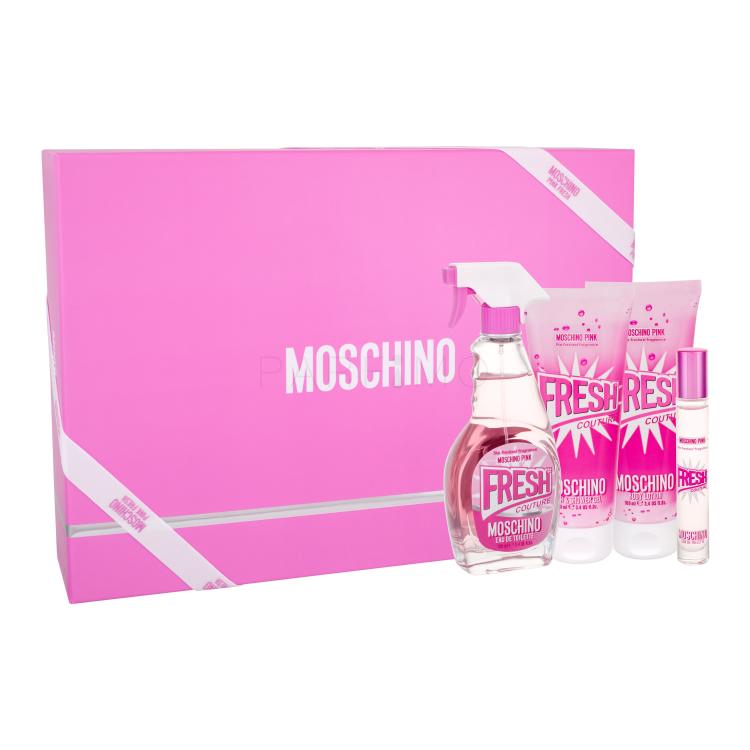 Moschino Fresh Couture Pink Poklon set toaletna voda 100 ml + losion za tijelo 100 ml + gel za tuširanje 100 ml + toaletna voda 10 ml