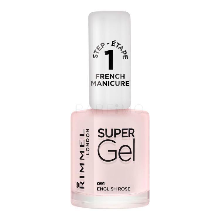 Rimmel London Super Gel French Manicure STEP1 Lak za nokte za žene 12 ml Nijansa 091 English Rose