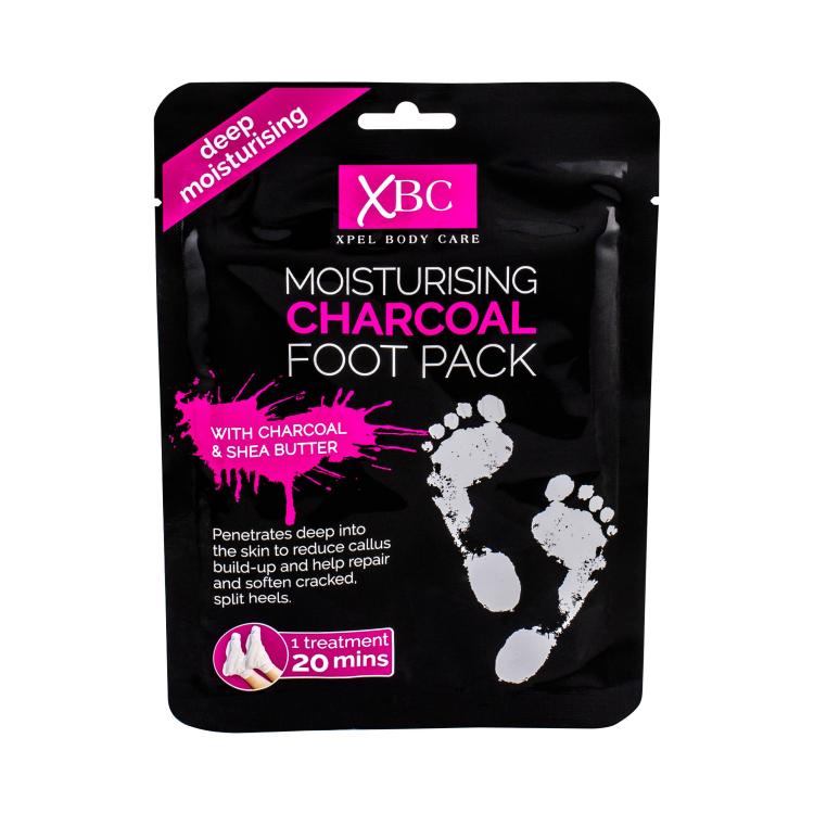 Xpel Body Care Charcoal Foot Pack Maska za stopala za žene 1 kom