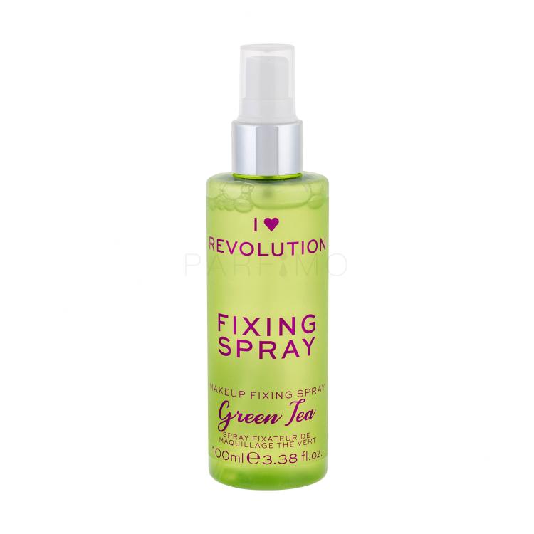 Makeup Revolution London I Heart Revolution Fixing Spray Green Tea Fiksatori šminke za žene 100 ml