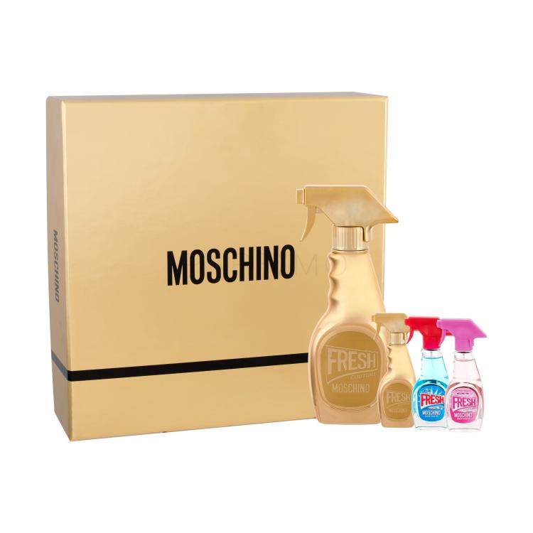 Moschino Fresh Couture Gold Poklon set parfemska voda 50 ml + parfemska voda 5 ml + toaletna voda Fresh Couture 5 ml + toaletna voda Fresh Couture Pink 5 ml