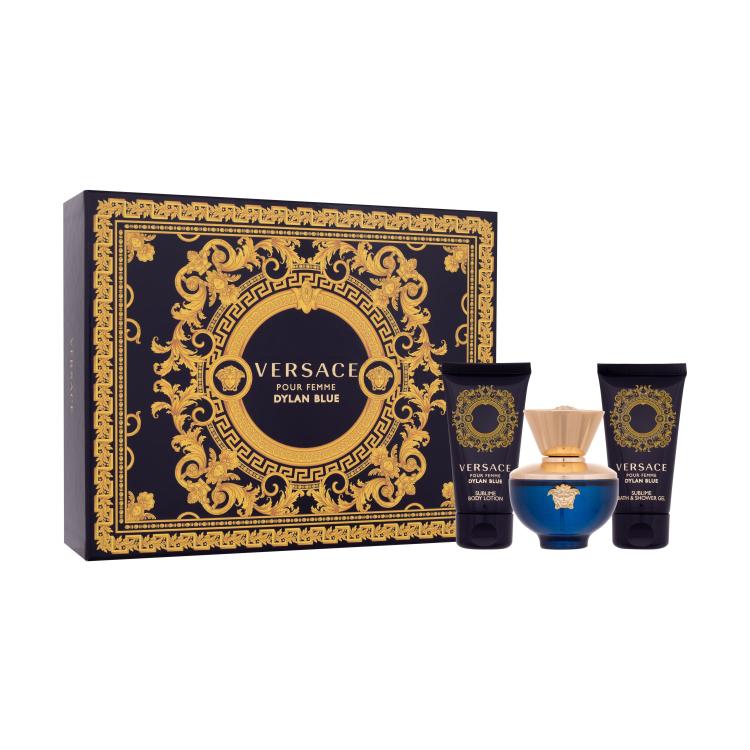 Versace Pour Femme Dylan Blue Poklon set parfemska voda 50 ml + mlijeko za tijelo 50 ml + gel za tuširanje 50 ml