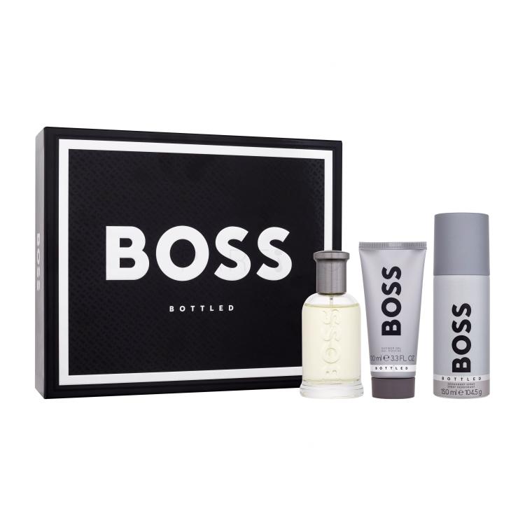 HUGO BOSS Boss Bottled SET Poklon set toaletna voda 100 ml + gel za tuširanje 100 ml + dezodorans 150 ml