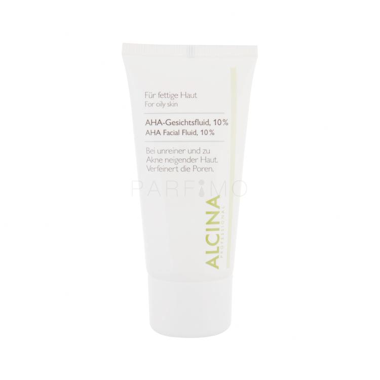 ALCINA For Oily Skin AHA Facial Fluid, 10% Noćna krema za lice za žene 50 ml