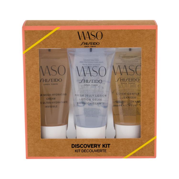Shiseido Waso Quick Gentle Cleanser Poklon set gel za čišćenje lica 30 ml + mlijeko za čišćenje30 ml + dnevna krema za lice 30 ml