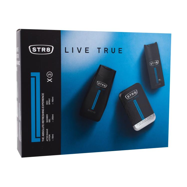 STR8 Live True Poklon set vodica nakon brijanja 50 ml + dezodorans 150 ml + gel za tuširanje 250 ml