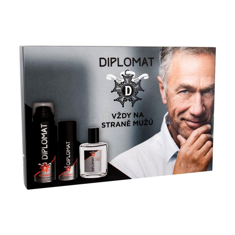 Diplomat Diplomat Poklon set vodica nakon brijanja 100 ml + pjena za brijanje 250 ml + dezodorans 150 ml