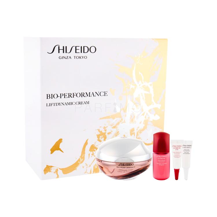 Shiseido Bio-Performance LiftDynamic Cream Poklon set dnevna krema za lice 50 ml + serum za lice Ultimune 10 ml + krema za područje oko očiju Ultimune 3 ml + krema za područje oko očiju Bio-Performance 3 ml