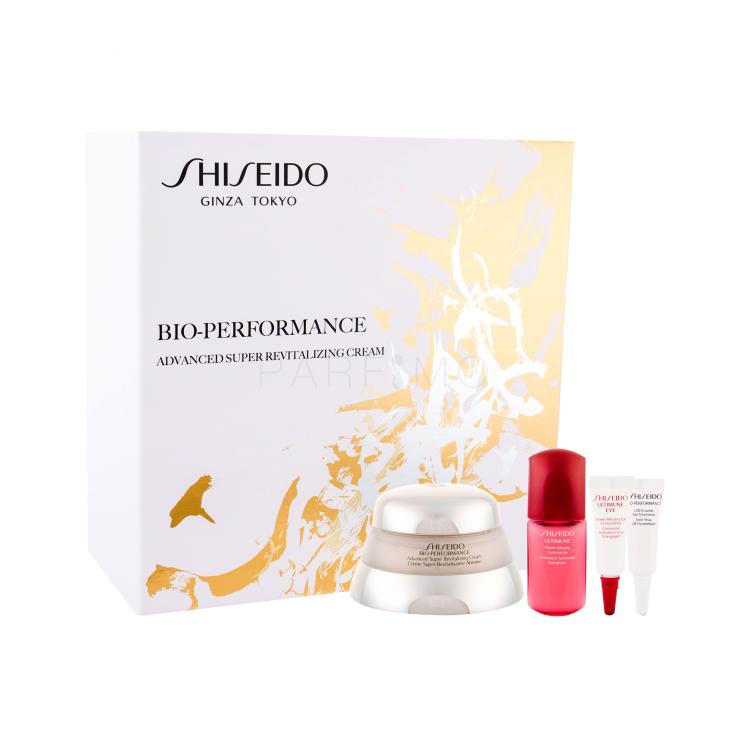 Shiseido Bio-Performance Advanced Super Revitalizing Poklon set denní pleťová péče 50 ml + pleťové sérum Ultimune 10 ml + péče o oční okolí Ultimune 3 ml + péče o oční okolí Bio-Performance 3 ml