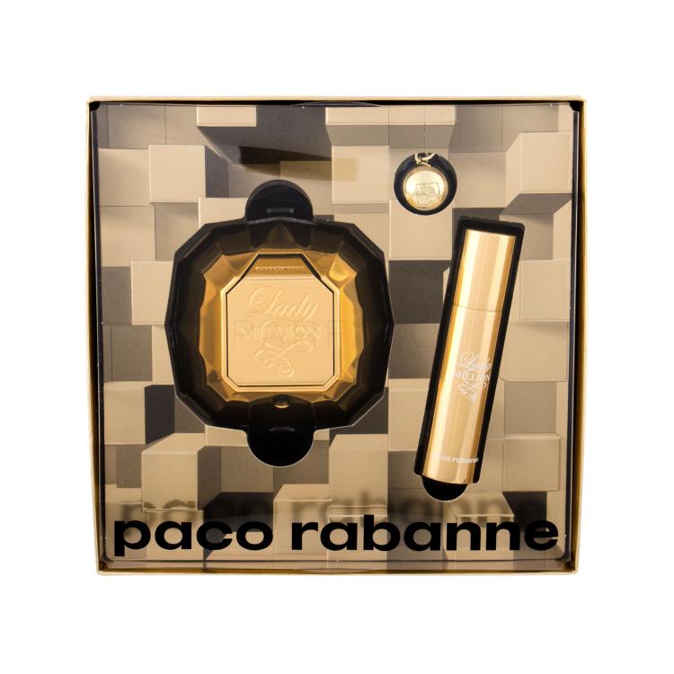 Paco Rabanne Lady Million Poklon set parfemska voda 50 ml + parfemska voda 10 ml + privjesak za ključeve