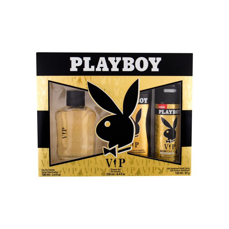 Playboy VIP For Him Poklon set toaletna voda 100 ml + gel za tuširanje 250 ml + dezodorans 150 ml