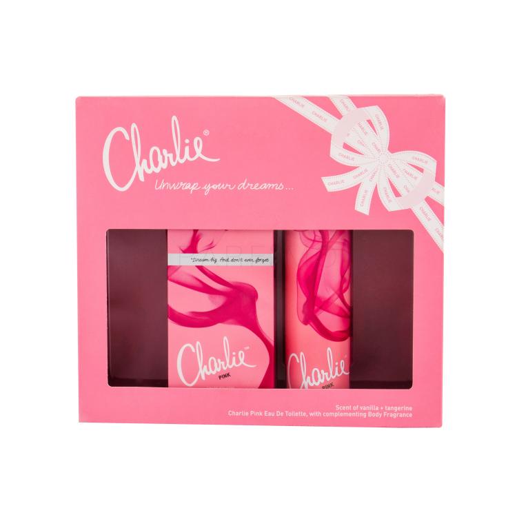 Revlon Charlie Pink Poklon set toaletní voda 30 ml + deodorant 75 ml