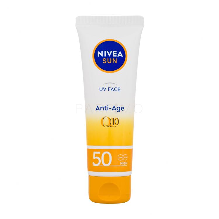 Nivea Sun UV Face Q10 Anti-Age SPF50 Proizvod za zaštitu lica od sunca za žene 50 ml