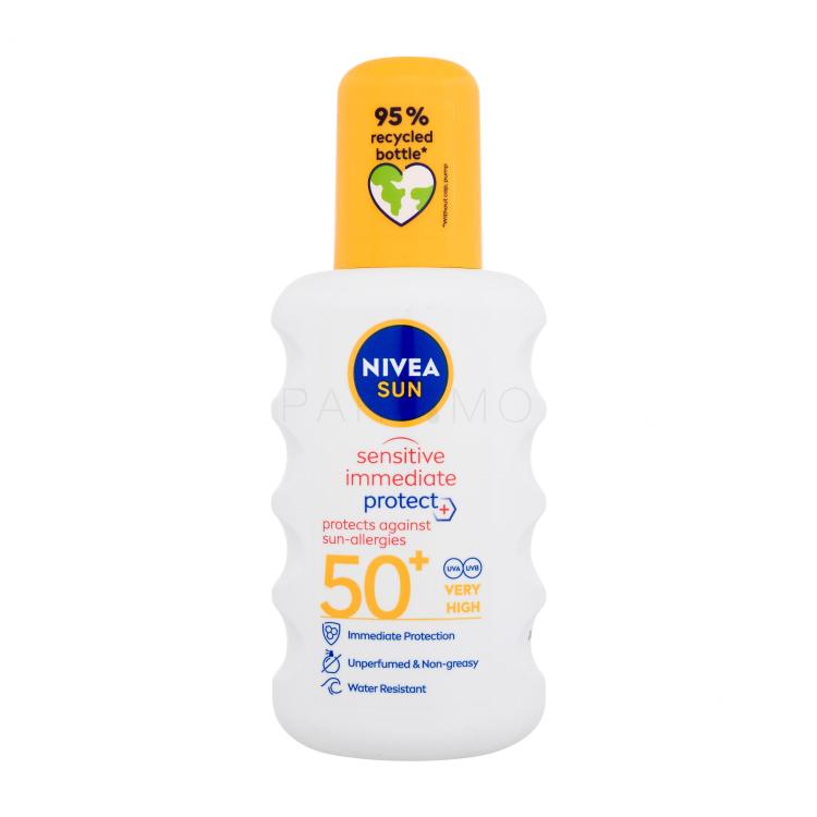 Nivea Sun Sensitive Immediate Protect+ Sun-Allergy SPF50+ Proizvod za zaštitu od sunca za tijelo 200 ml