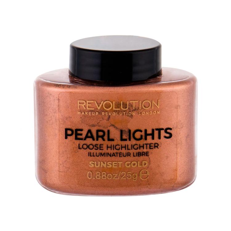Makeup Revolution London Pearl Lights Highlighter za žene 25 g Nijansa Sunset Gold