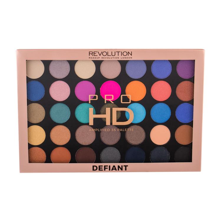 Makeup Revolution London Pro HD Palette Amplified 35 Sjenilo za oči za žene 29,995 g Nijansa Defiant