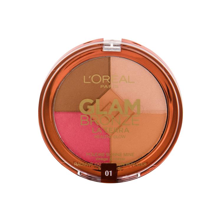 L&#039;Oréal Paris Glam Bronze La Terra Healthy Glow Bronzer za žene 6 g Nijansa 01 Light Laguna