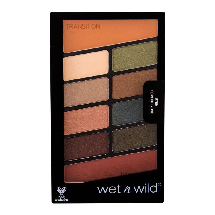 Wet n Wild Color Icon 10 Pan Sjenilo za oči za žene 8,5 g Nijansa Comfort Zone