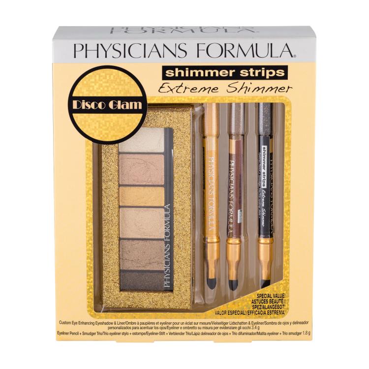 Physicians Formula Shimmer Strips Extreme Shimmer Kit Poklon set paletica sjenila za oči 3,4 g + olovka za oči Eyeliner Pencil &amp; Smudger 3 x 0,6 g