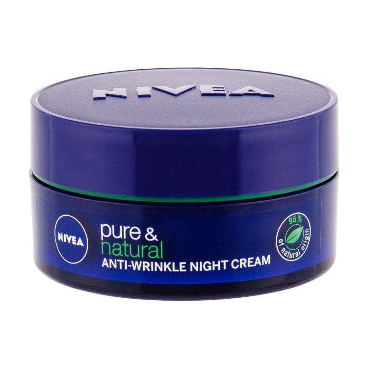 Nivea Pure &amp; Natural Anti-Wrinkle Noćna krema za lice za žene 50 ml