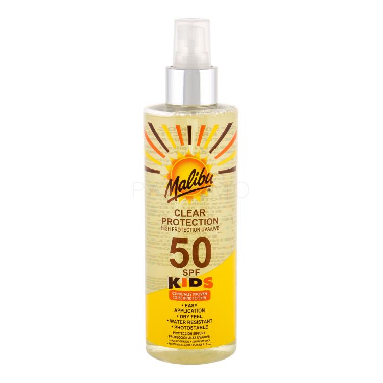 Malibu Kids Clear Protection SPF50 Proizvod za zaštitu od sunca za tijelo za djecu 250 ml