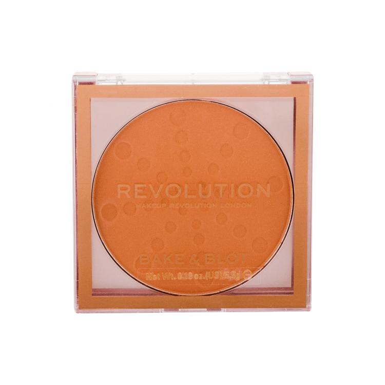 Makeup Revolution London Bake &amp; Blot Puder u prahu za žene 5,5 g Nijansa Peach