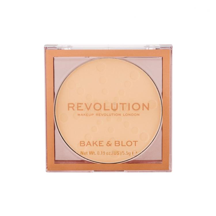Makeup Revolution London Bake &amp; Blot Puder u prahu za žene 5,5 g Nijansa Banana