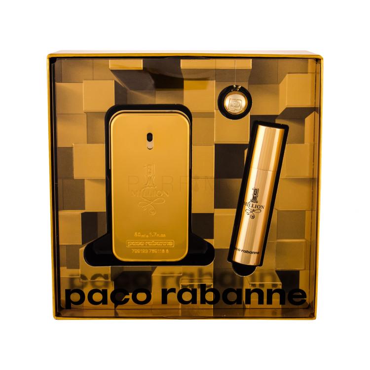 Paco Rabanne 1 Million Poklon set toaletna voda 50 ml + toaletna voda 10 ml + privjesak za ključeve